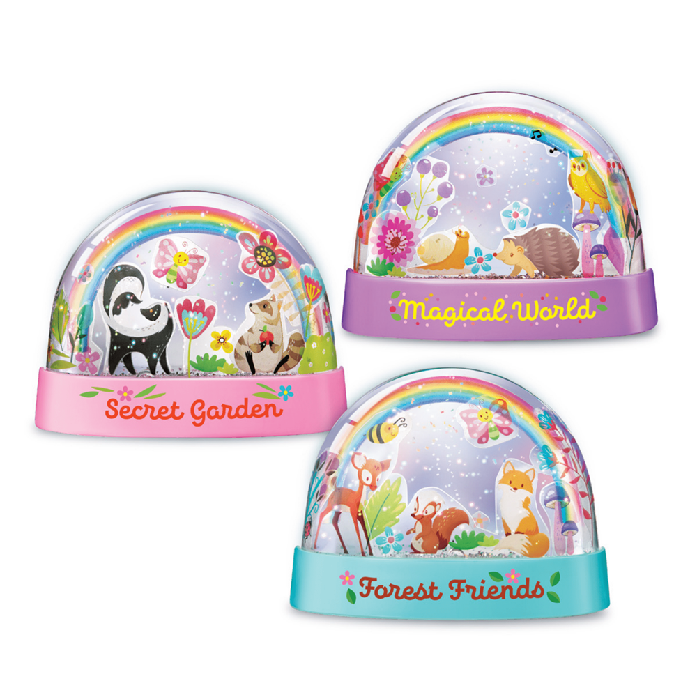 4M - KidzMaker - Mini Glitter Rainbow Water Domes