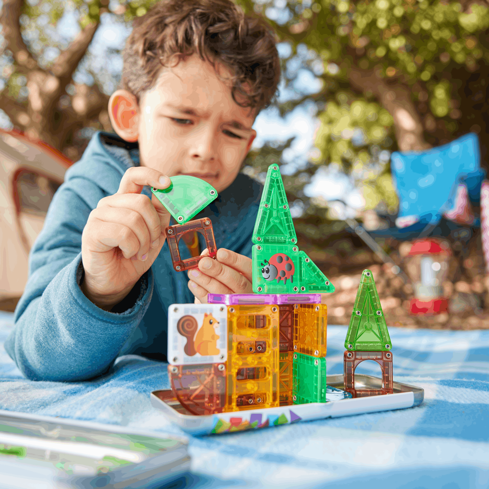 MAGNA-TILES - microMAGS Tree House Travel Set - 24 Piece Set - 12 Unit Counter Display
