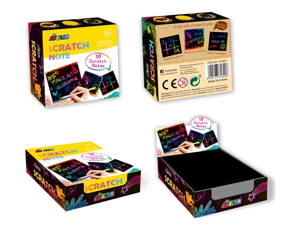 Avenir - Scratch Note Books (Display x 12)