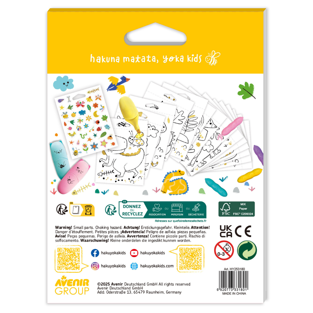 Haku Yoka - Mini Colouring Book - Dino