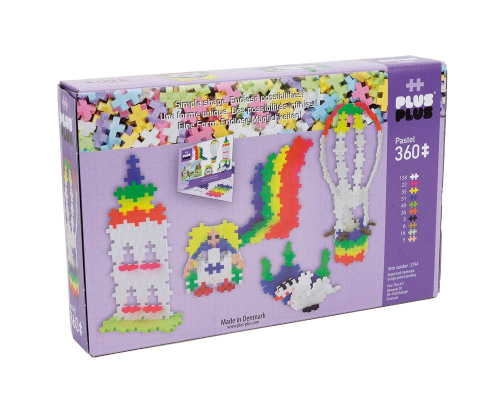 Plus-Plus- Pastel - Rainbow Hot Air Balloon - 360 pcs