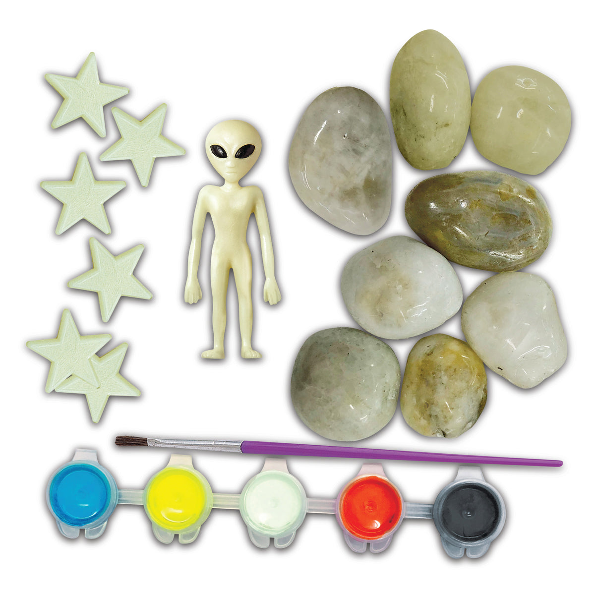 4M - KidzMaker - Glow in the Dark Space Rock Painting - view 8