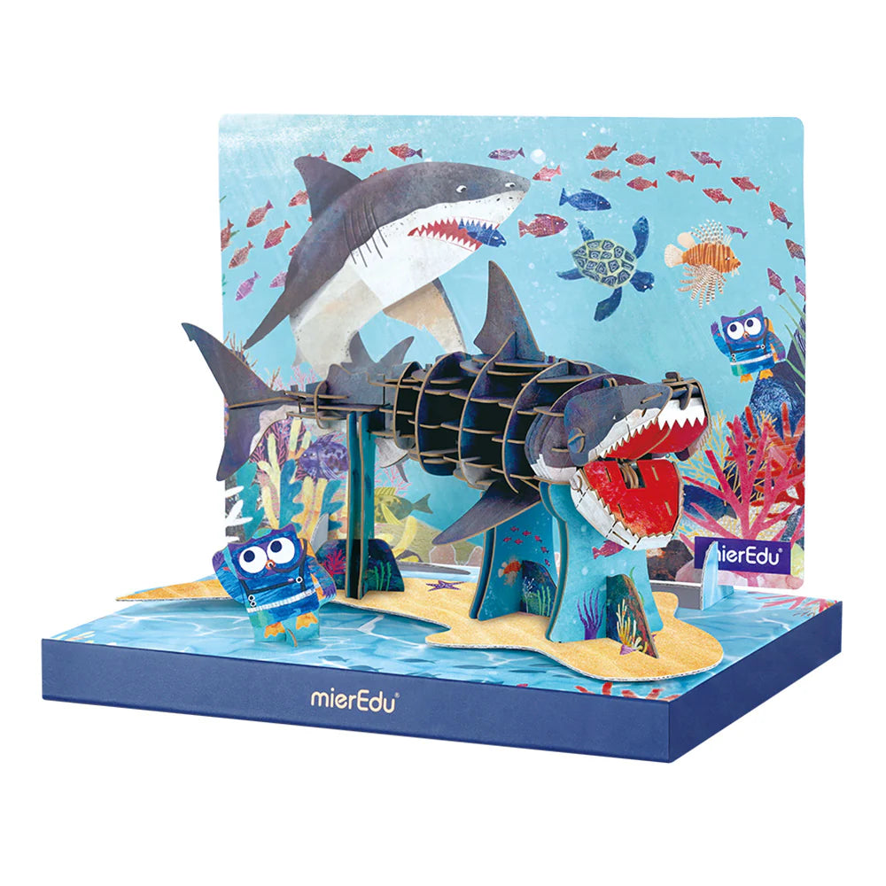 mierEdu - Eco 3D Puzzle - Great White Shark Deluxe - view 6