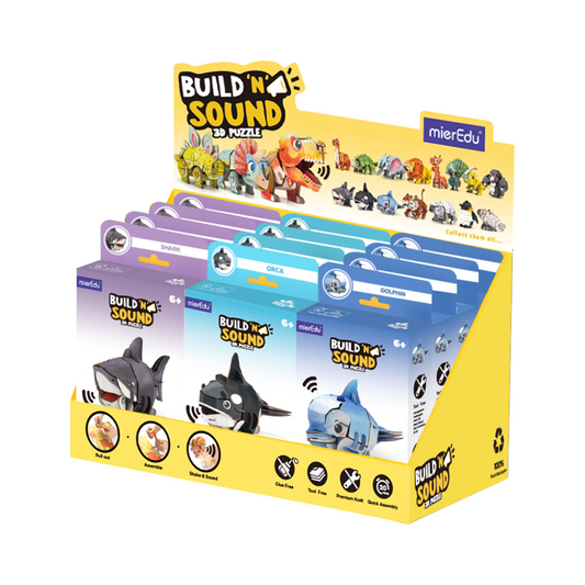mierEdu - Build n Sound 3D Puzzle - Ocean - 12 Unit Display