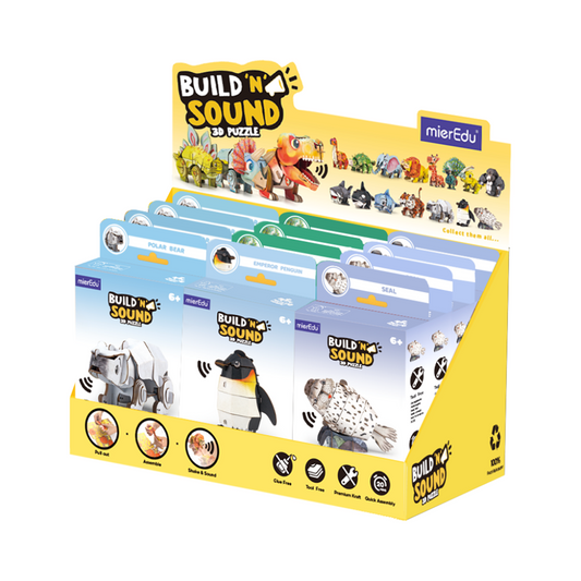 mierEdu - Build n Sound 3D Puzzle - Polar - 12 Unit Display