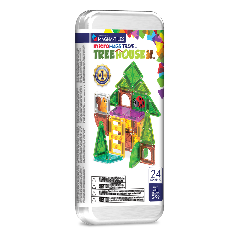 MAGNA-TILES - microMAGS Tree House Travel Set - 24 Piece Set - 12 Unit Counter Display