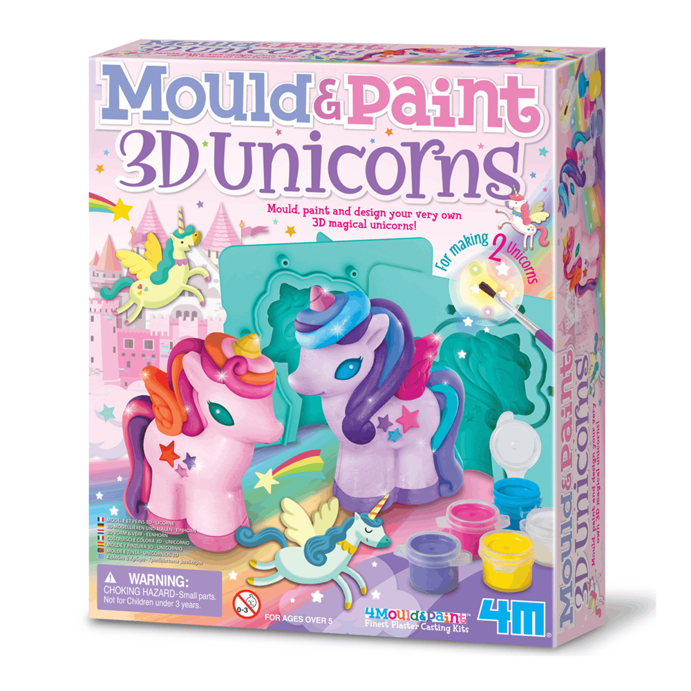 4M - Mould & Paint - 3D Glitter Unicorns