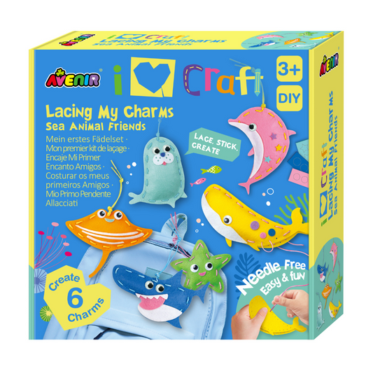 Avenir - I Love Craft - Lacing Charms - Sea Animal Friends