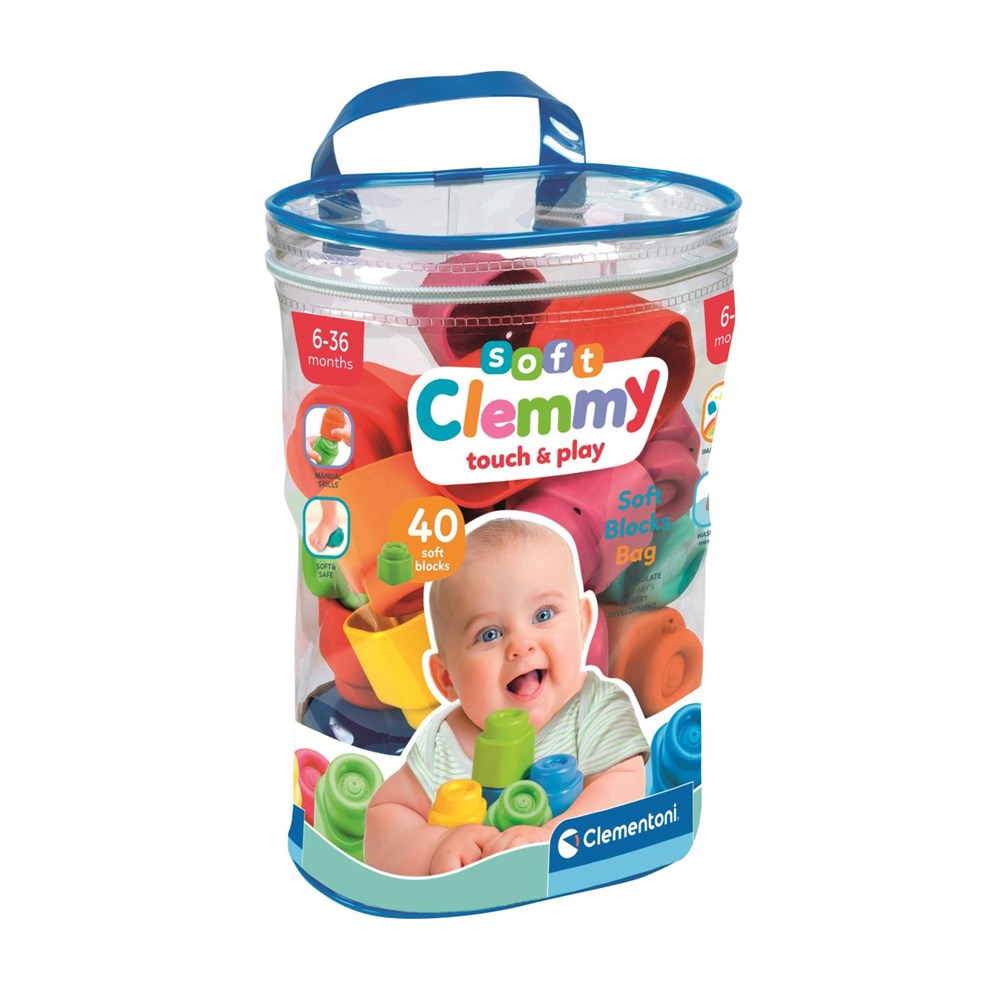 Clementoni - Soft Clemmy - Sacca 40 Mattoncini