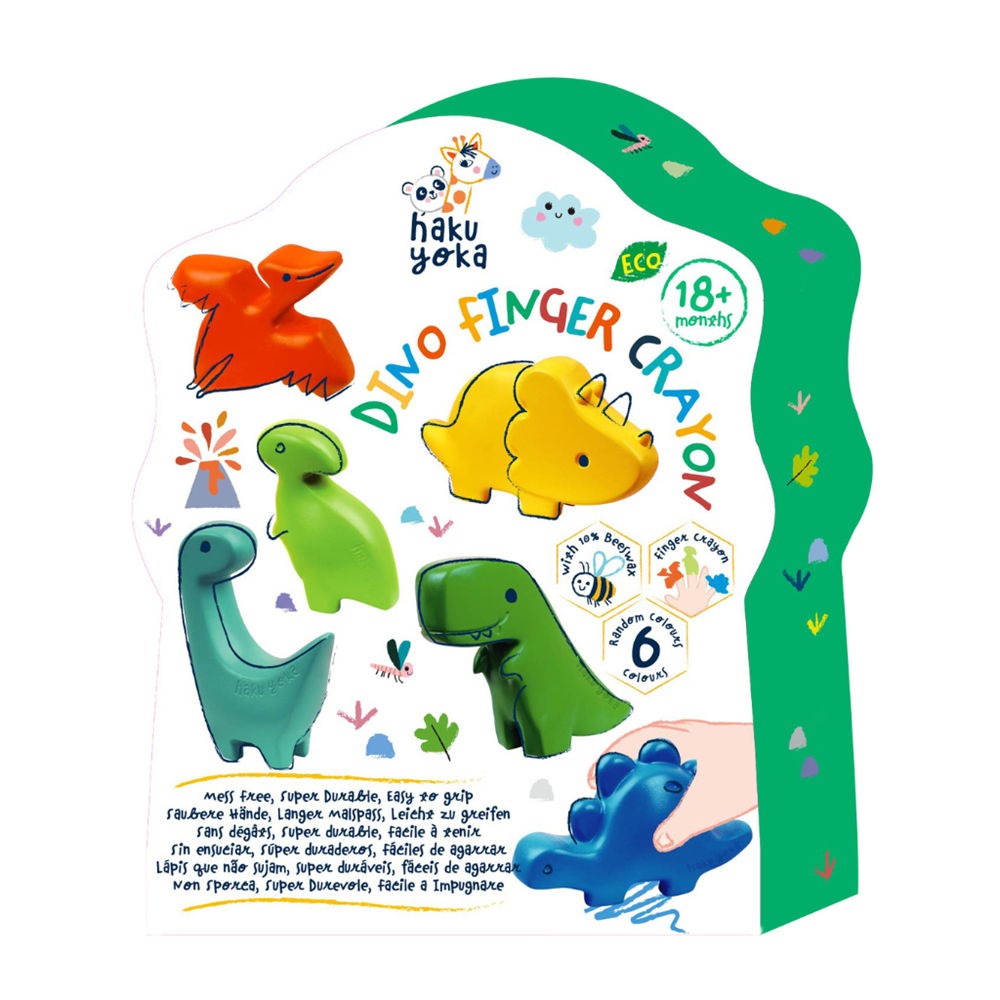 Haku Yoka - Shaped Crayons - Dino Finger Crayon - view 12