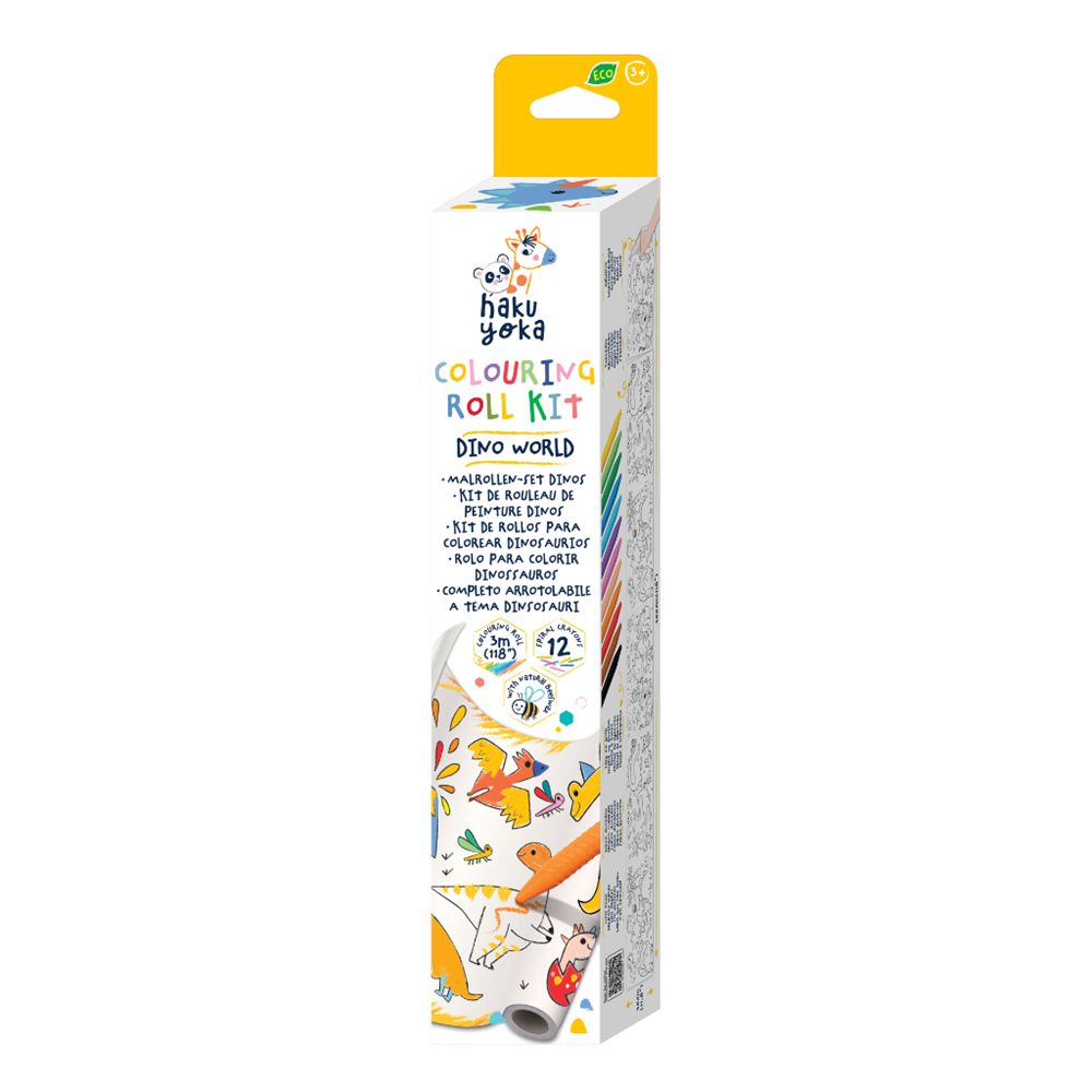 Haku Yoka - Colouring Roll Kit - Dino World