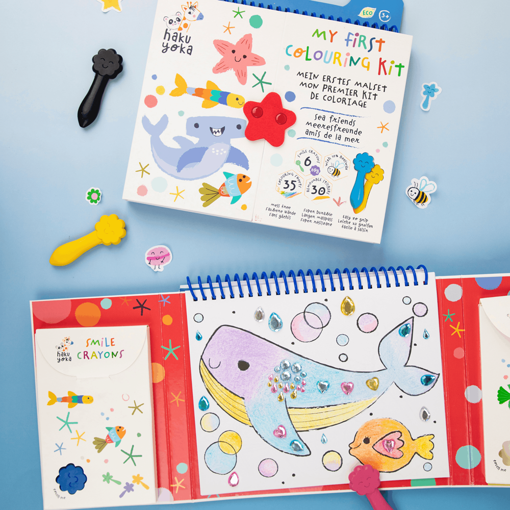 Haku Yoka - Art To Go - My First Colouring Kit - Sea Friends