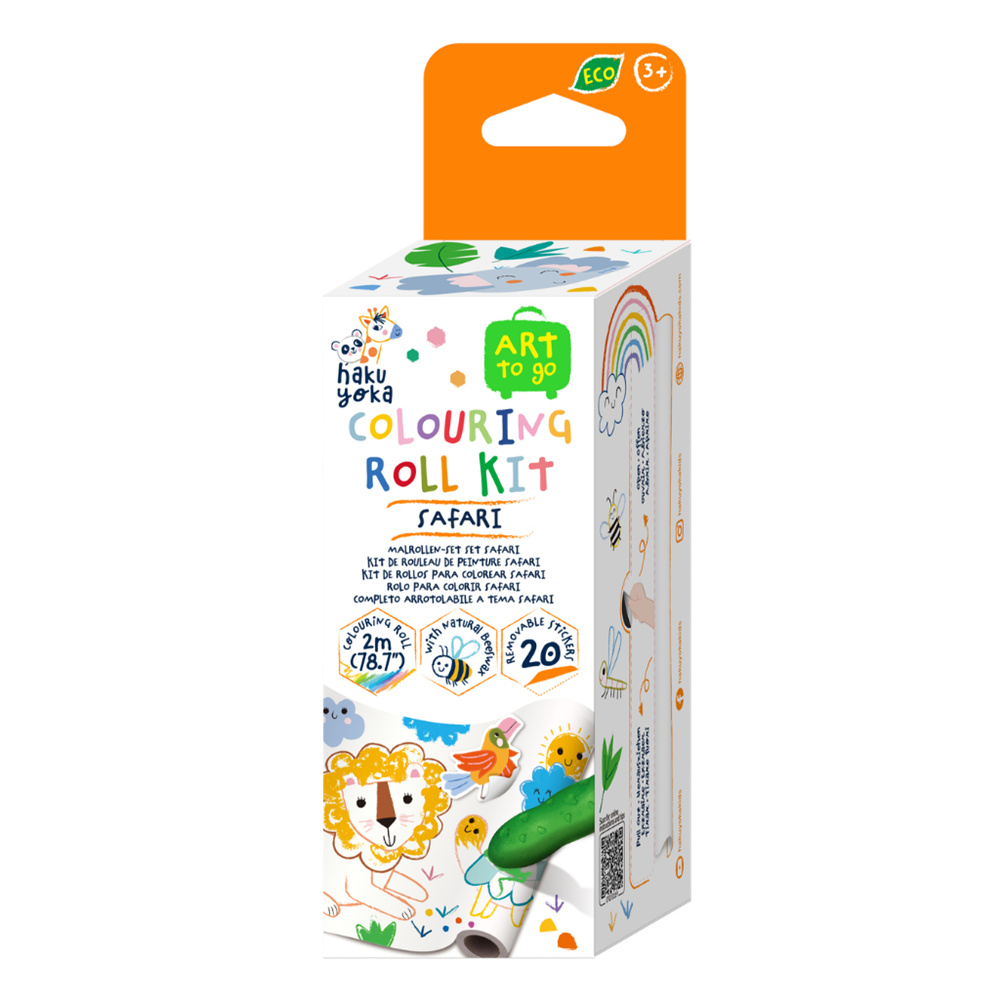 Haku Yoka - Mini Colouring Roll Kit - Safari