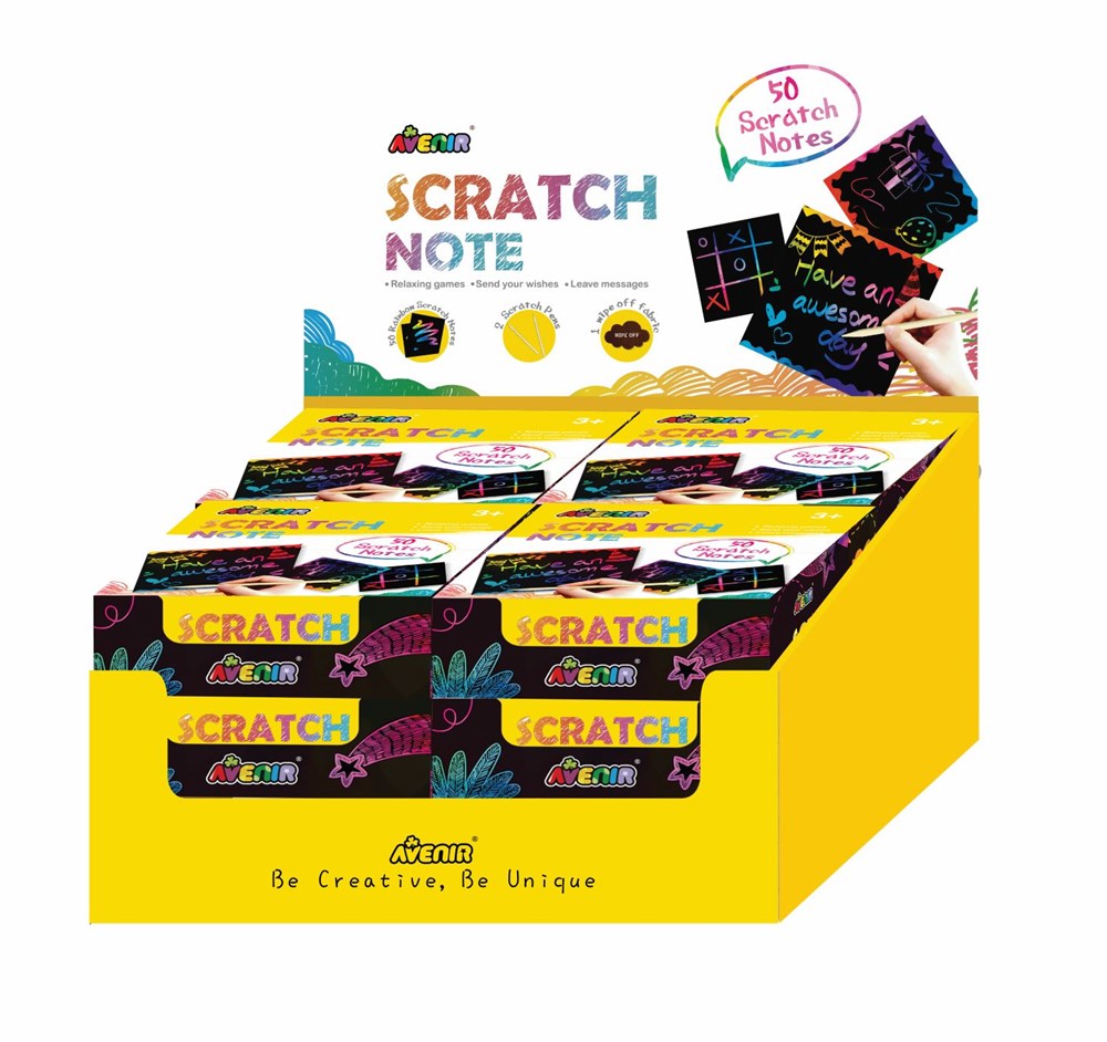 Avenir - Scratch Note Books (Display x 12)