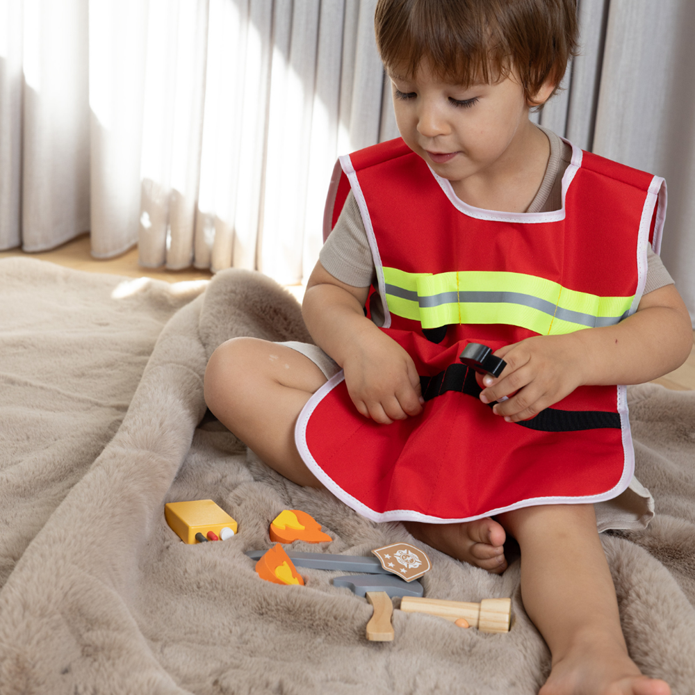 Dantoy - Playful Wood - Firefighter Play Set