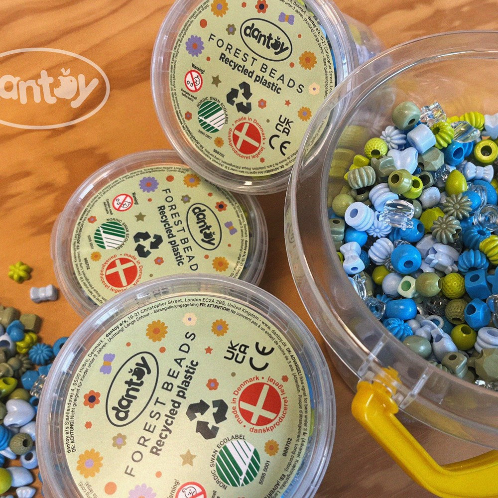 Dantoy - Pastel - Pearls Recycled Beads - Forest Colours