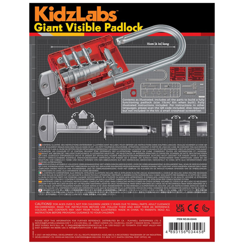 4M - KidzLabs - Giant Visible Padlock - view 11