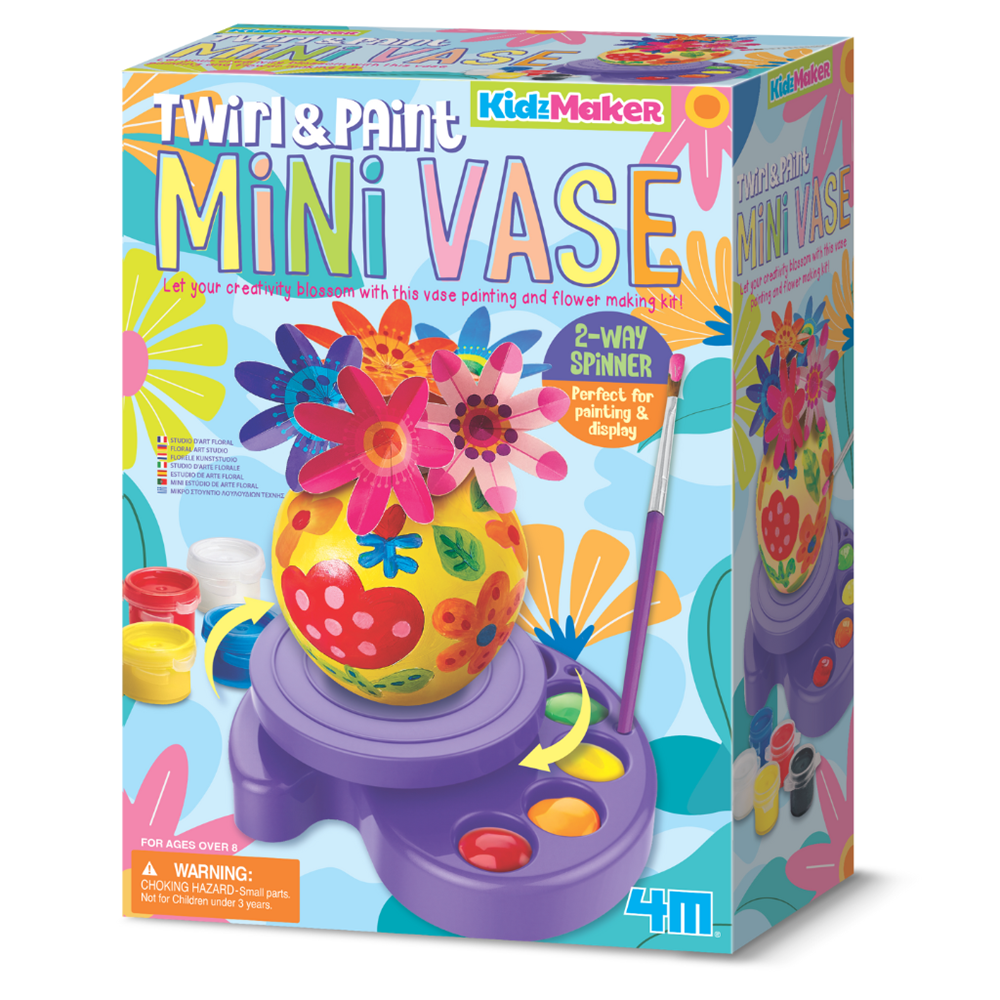 4M - KidzMaker - Twirl & Paint - Mini Vase