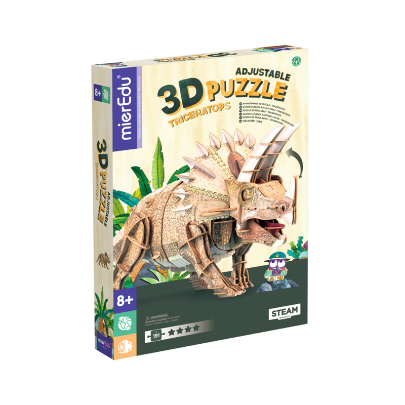 mierEdu - Adjustable 3D Puzzle - Triceratops Deluxe - view 23