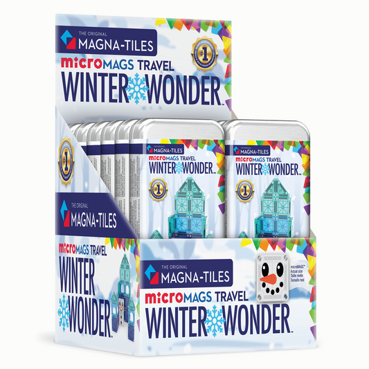 MAGNA-TILES - microMAGS Winter Wonder Travel Set - 26 Piece Set - 12 Unit Counter Display