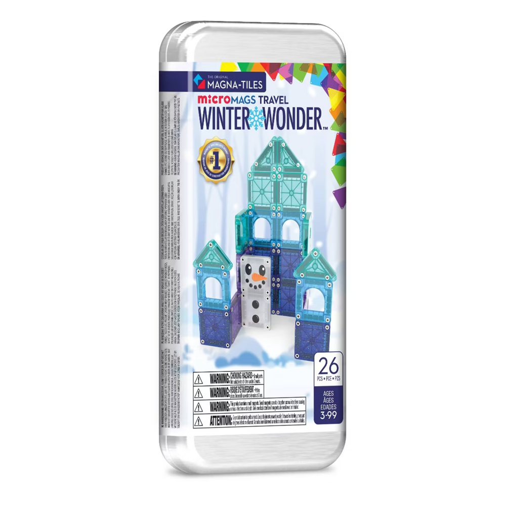 MAGNA-TILES - microMAGS Winter Wonder Travel Set - 26 Piece Set - 12 Unit Counter Display