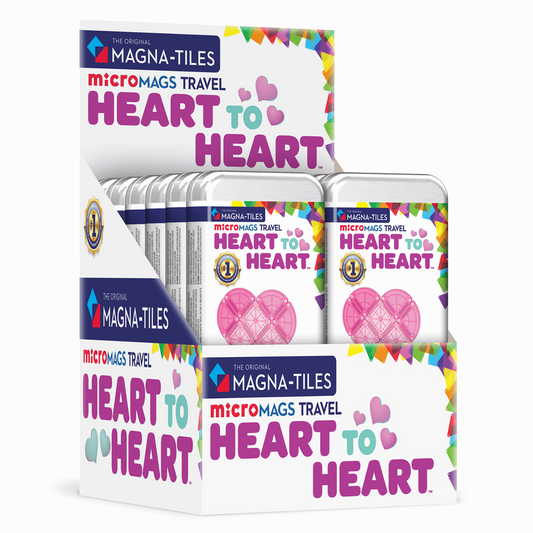 MAGNA-TILES - microMAGS Heart To Heart Travel Set - 26 Piece Set - 12 Unit Counter Display