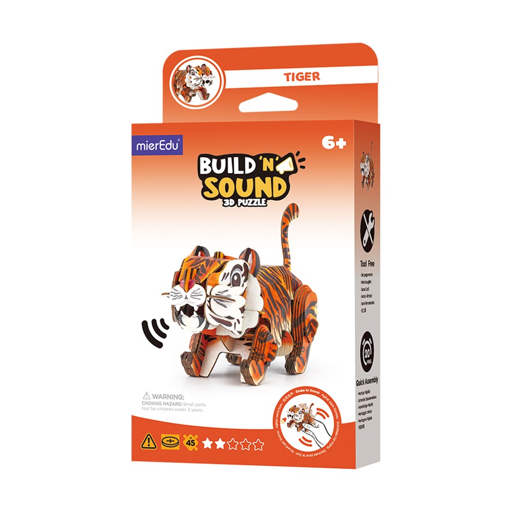 mierEdu - Build n Sound 3D Puzzle - Tiger