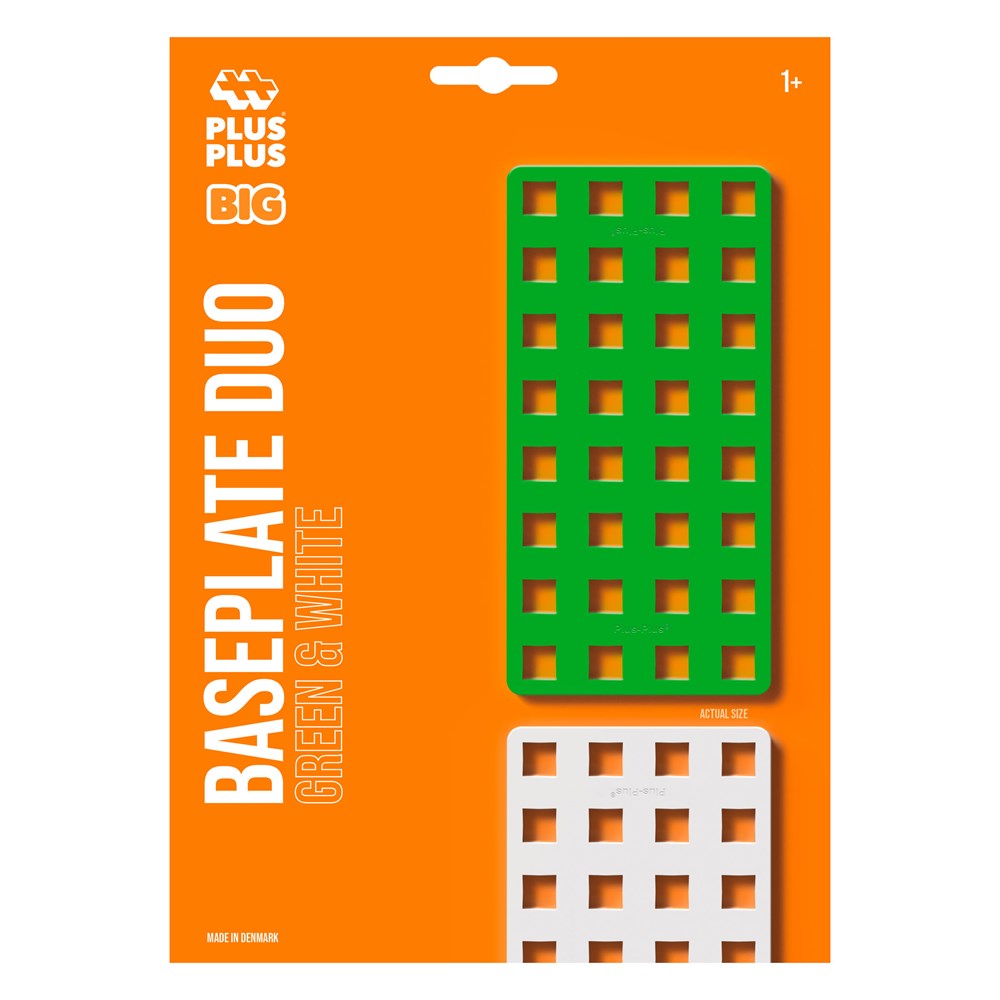 Plus-Plus - BIG Baseplates - White & Green