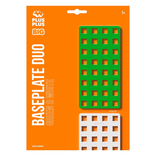 Plus-Plus - BIG Baseplates - White & Green
