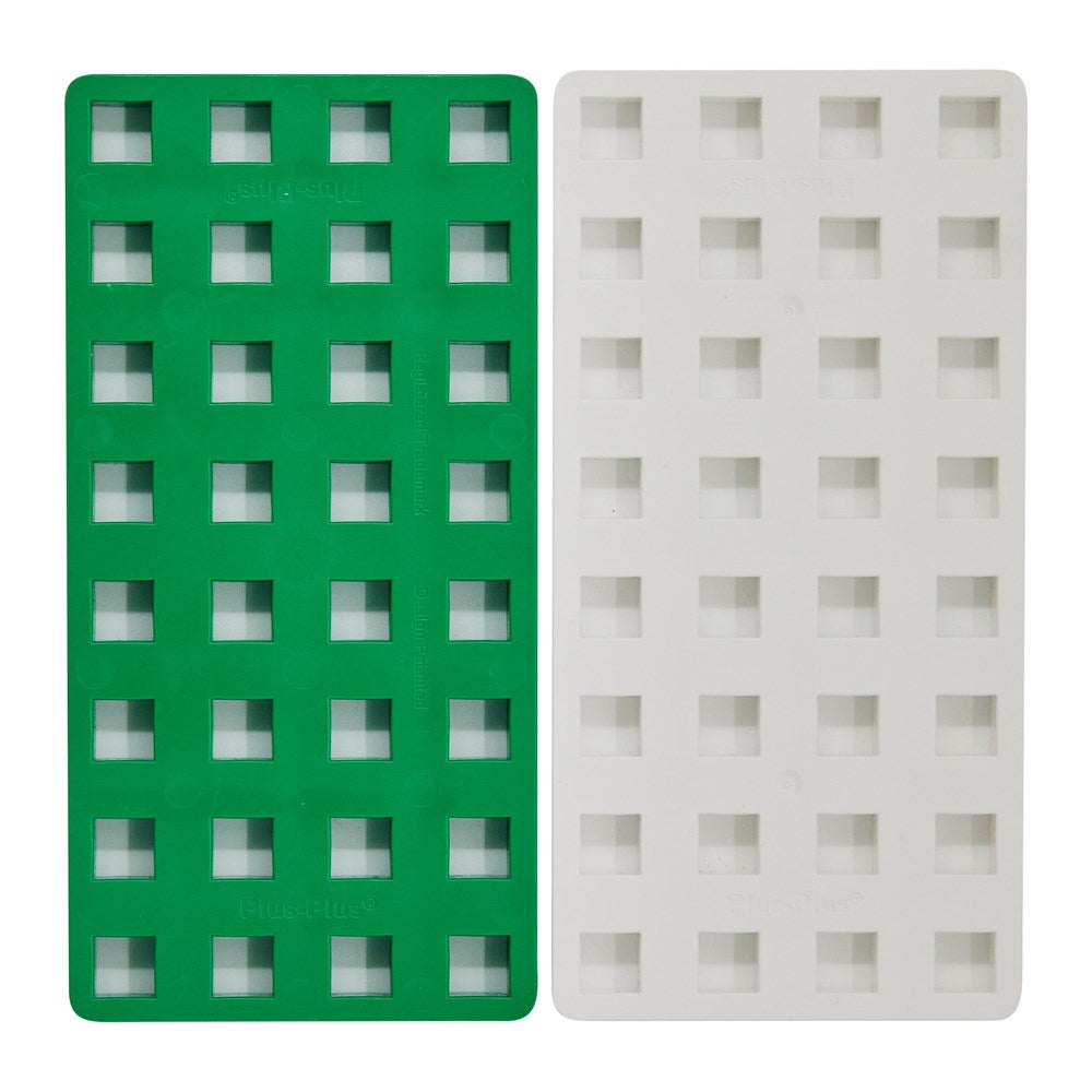Plus-Plus - BIG Baseplates - White & Green