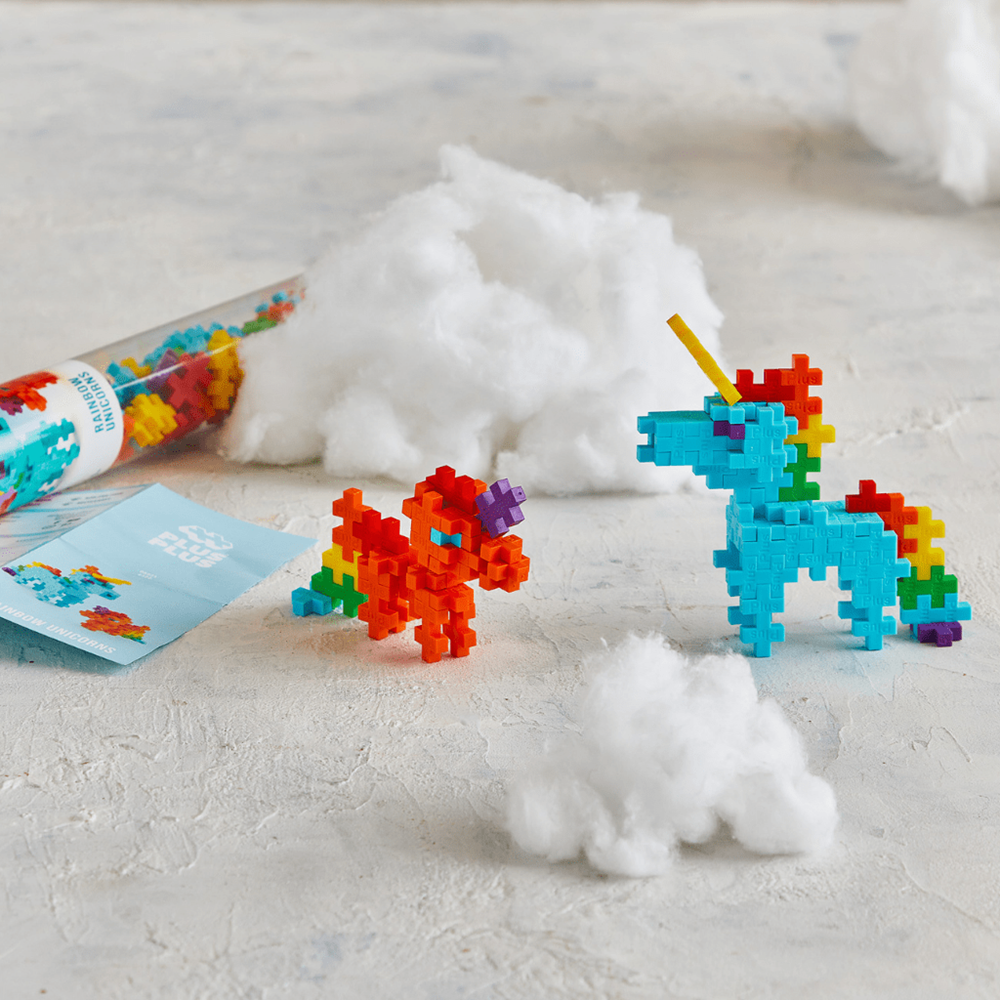 Plus-Plus - Rainbow Unicorns - 100pc Tube