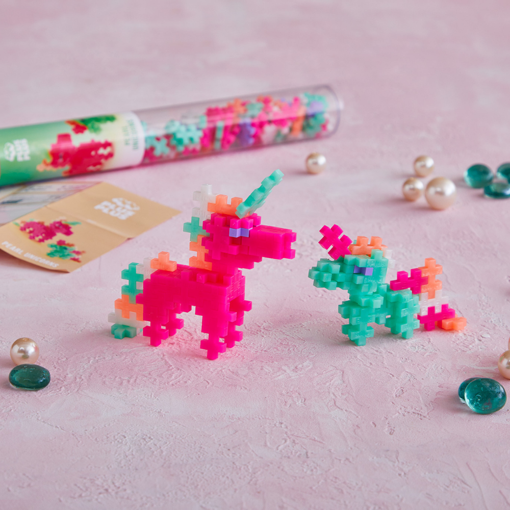 Plus-Plus - Pearl Unicorns - 100pc Tube - view 6