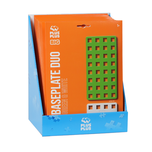 Plus-Plus - BIG Display Baseplates/ 2 pcs/WhiteGreen