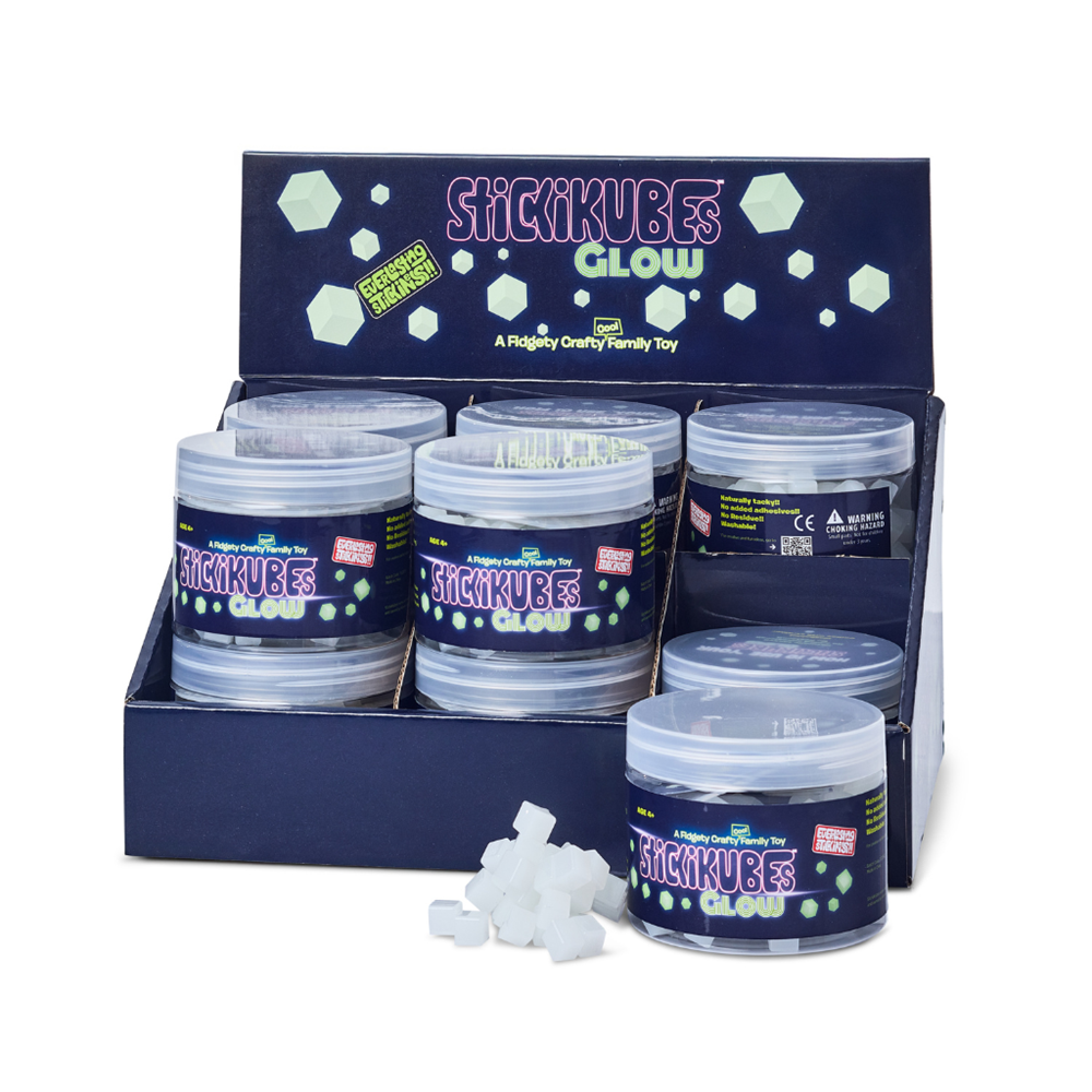 Stickikubes - Glow in the Dark Tub - 12 Piece Display