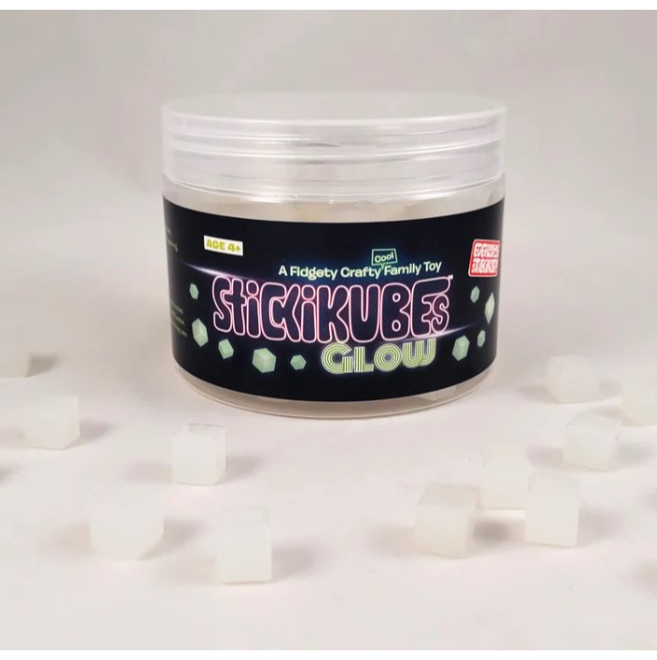 Stickikubes - Glow in the Dark Tub - 125pc
