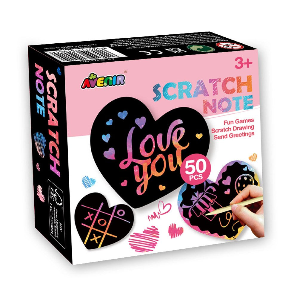 Avenir - Scratch Notes Books (Display x 12 - Love & Square)