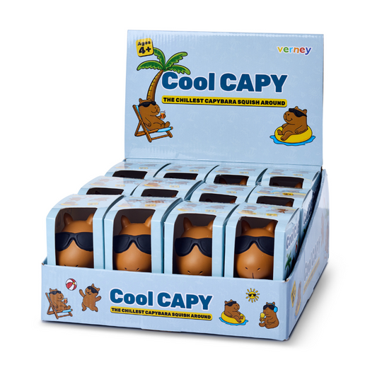 Verney - Cool Capybara - Squish Toy - 12 Unit Display