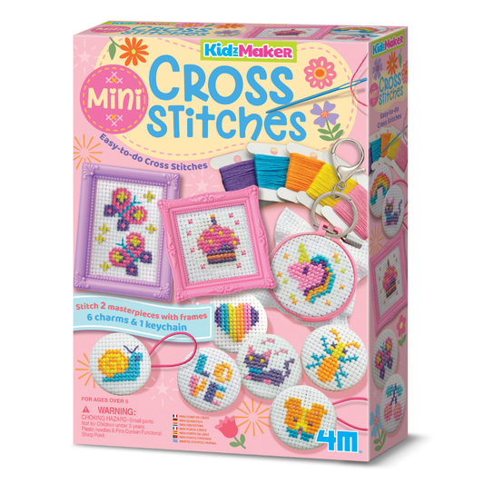 4M - KidzMaker - Mini Cross Stitch - Buttons