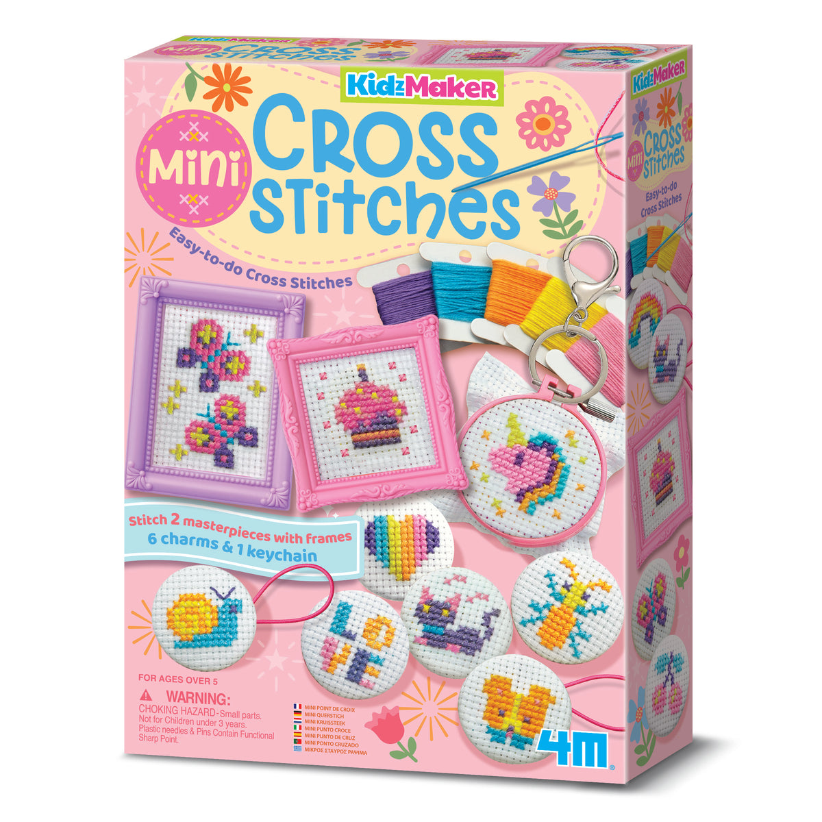 4M - KidzMaker - Mini Cross Stitch - Buttons - view 5