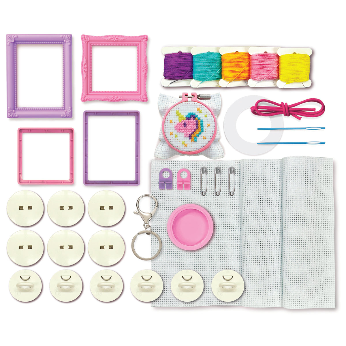 4M - KidzMaker - Mini Cross Stitch - Buttons - view 7