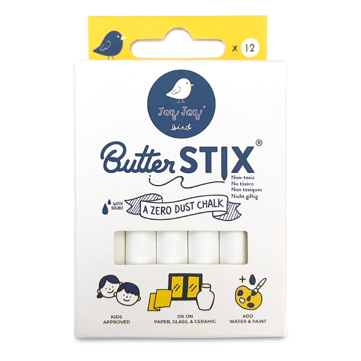 Jaq Jaq Bird - ButterStix 12pk White