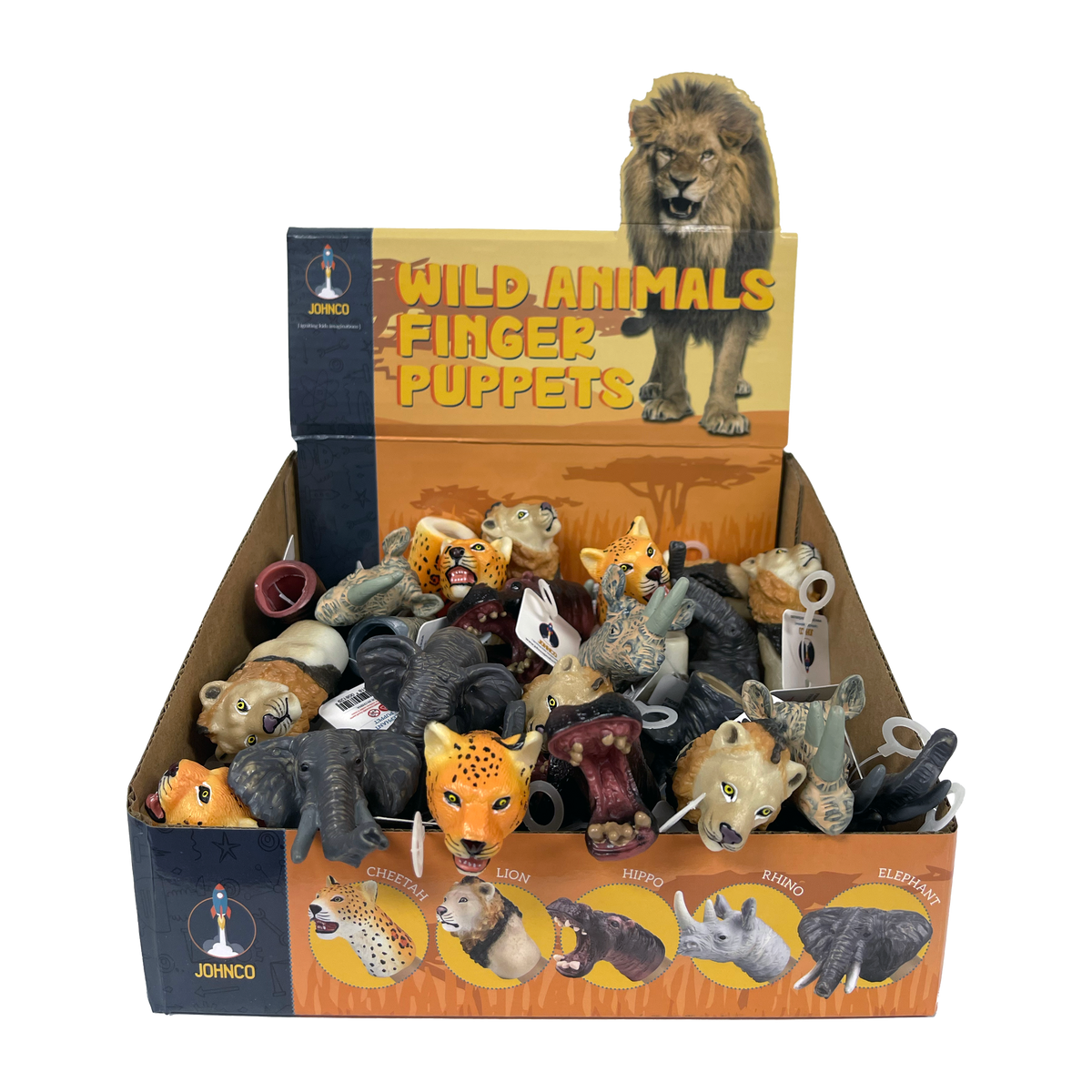 Johnco - Finger Puppet Display - Wild Animals - 50 pieces - view 2