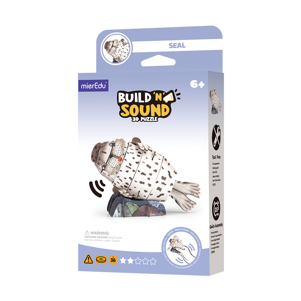 mierEdu - Build n Sound 3D Puzzle - Seal - view 2