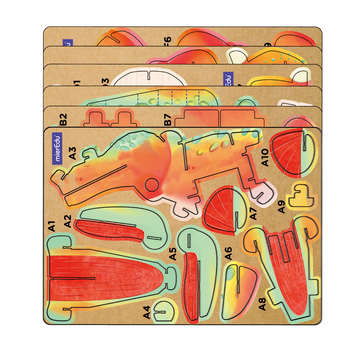 mierEdu - Build n Sound 3D Puzzle - Tyrannosaurus Rex - view 4