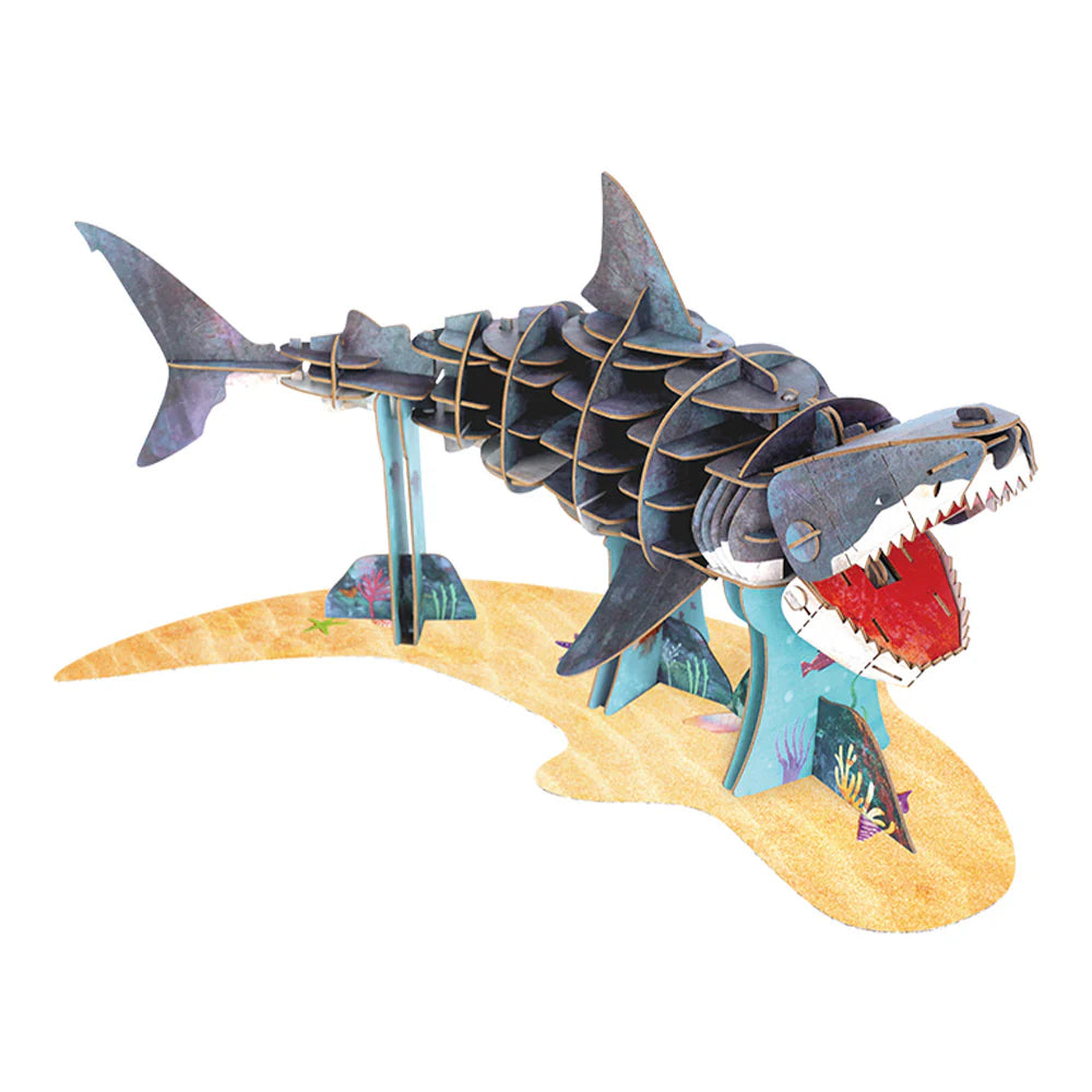 mierEdu - Eco 3D Puzzle - Great White Shark Deluxe - view 4